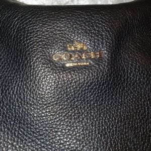 Black leather Coach Purse